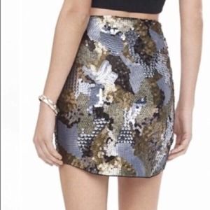 Express Camo Mini‎ Sequin Skirt size S/p